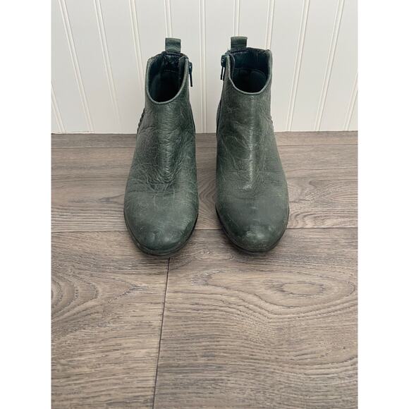 LAST CHANCE Earth Ankle Boots Women's 8B Blue Cypress Forest Green Leather - Picture 4 of 7